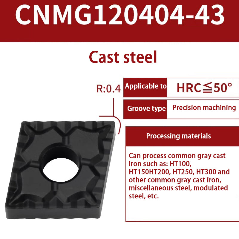 116-CNMG120404 turning blade 120408 steel stainless steel aluminum diamond outer circle alloy blade Shandong Denso Pricision Tools Co.,Ltd.